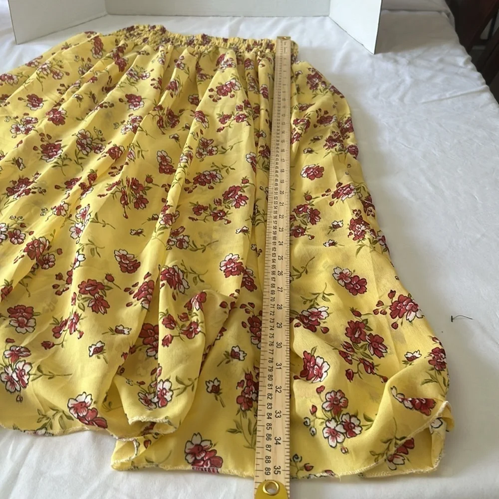 Jackpot Yellow Smocked Maxi Skirt Resort Wear